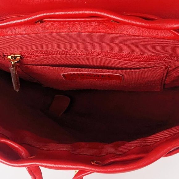 Chanel Mini Urban Spirit Red Lambskin Leather Backpack - Picture 4 of 10